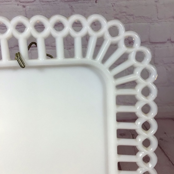 Vintage Westmoreland White Milk Glass Reticulated Square Plate - Picture 2 of 6